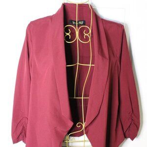 C’est Toi Burgundy Women's Shrug